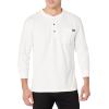 Dickies Mens Big-Tall Long-Sleeve Heavyweight Henley(White)