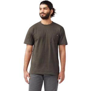 Dickies Men’s Big & Tall Heavyweight Crew Neck Short Sleeve Tee Big-Tall(Black Olive)