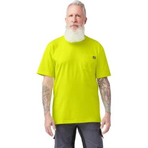 Dickies Men’s Big & Tall Heavyweight Crew Neck Short Sleeve Tee Big-Tall(Bright Yellow)