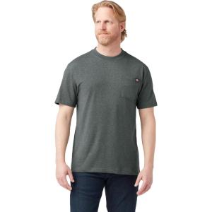 Dickies Men’s Big & Tall Heavyweight Crew Neck Short Sleeve Tee Big-Tall(Hunter Green Heather)