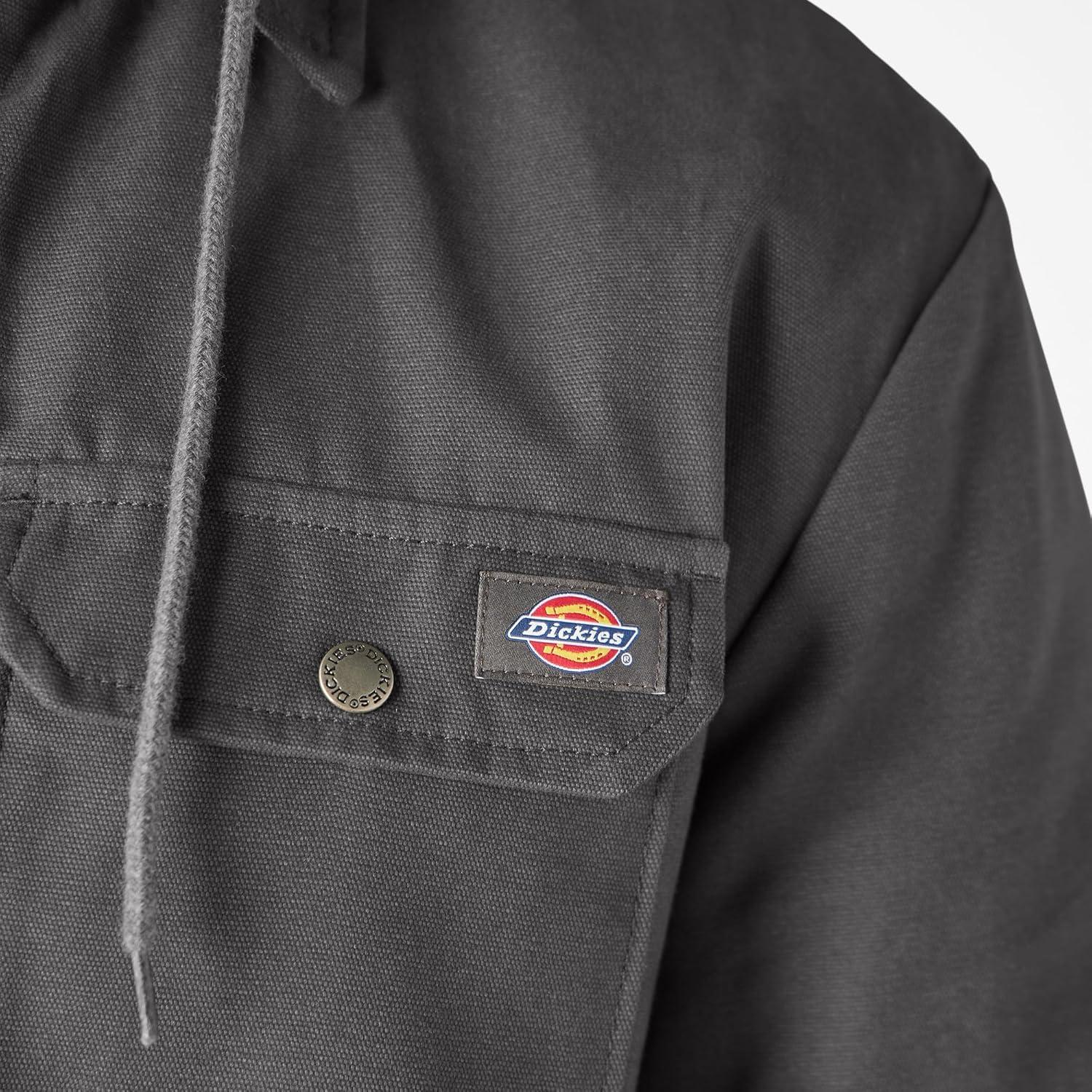 image:imageDickies mens Fleece Hooded Duck Shirt Jacket With HydroshieldSlate