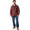 Dickies Men’s Relaxed Fit Icon Hooded Quilted Shirt Jacket(Dark Navy Brick Ombre)