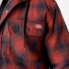 Dickies Men’s Relaxed Fit Icon Hooded Quilted Shirt Jacket(Dark Navy Brick Ombre)