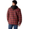 Dickies Men’s Relaxed Fit Icon Hooded Quilted Shirt Jacket(Dark Navy Brick Ombre)