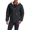 Dickies Men’s Sanded Duck Sherpa Lined Hooded Jacket(Black V1)