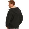 Dickies Men’s Sanded Duck Sherpa Lined Hooded Jacket(Black V1)