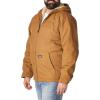 Dickies Men’s Sanded Duck Sherpa Lined Hooded Jacket(Brown Duck V1)