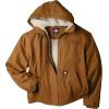 Dickies Men’s Sanded Duck Sherpa Lined Hooded Jacket(Brown V1)