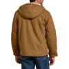 Dickies Men’s Sanded Duck Sherpa Lined Hooded Jacket(Brown V1)