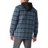 Dickies Men’s Water Repellent Flannel Hooded Shirt Jacket(Dark Navy)