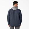 Dickies mens Fleece Hooded Duck Shirt Jacket With Hydroshield(Dark Navy)