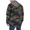 Dickies mens Fleece Hooded Duck Shirt Jacket With Hydroshield(Hunter Green Camo)