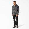 Dickies mens Fleece Hooded Duck Shirt Jacket With Hydroshield(Slate)