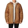 Dickies Men’s Relaxed Fit Icon Hooded Quilted Shirt Jacket(Brown)