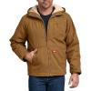 Dickies Men’s Sanded Duck Sherpa Lined Hooded Jacket(Brown V1)