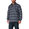 Dickies Men’s Water Repellent Fleece-Lined Flannel Shirt Jacket(Dark Navy/Dark Denim Plaid)