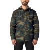 Dickies mens Fleece Hooded Duck Shirt Jacket With Hydroshield(Hunter Green Camo)
