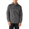 Dickies mens Fleece Hooded Duck Shirt Jacket With Hydroshield(Slate)