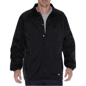 Dickies Men’s Big & Tall Snap Front Nylon Jacket(Black)