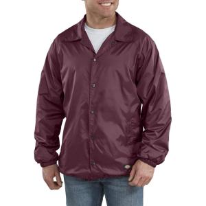 Dickies Men’s Big & Tall Snap Front Nylon Jacket(Burgundy)