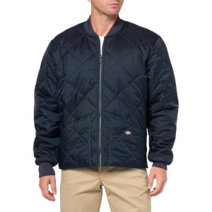 Dickies Men’s Water Resistant Diamond Quilted Nylon Jacket(Dark Navy)