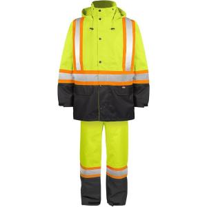 Dickies mens Workwear Rain suit, Yellow, Large US(Yellow)