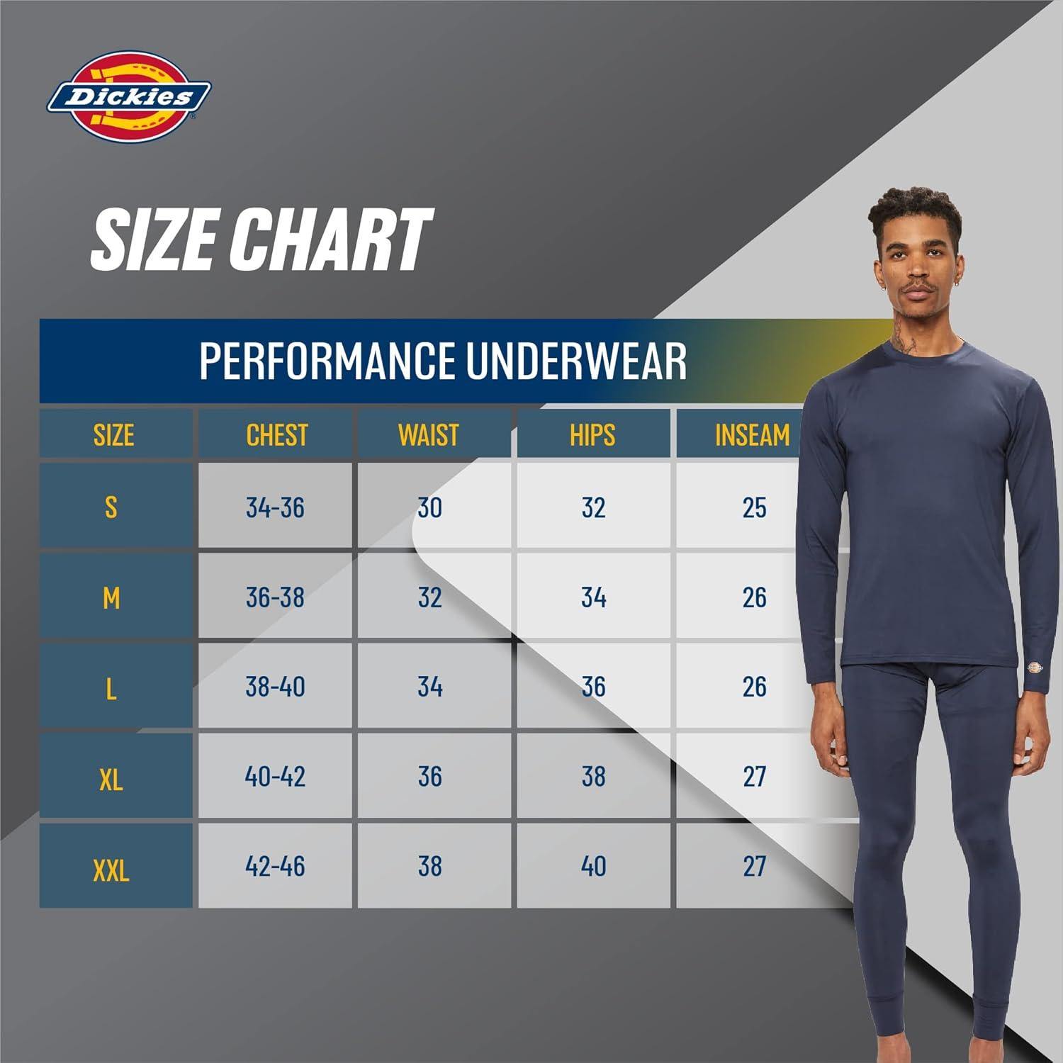image:imageDickies Mens Base Layer 2 Piece Performance Cold Weather Long Johns Underwear Set for MenPerformance Navy