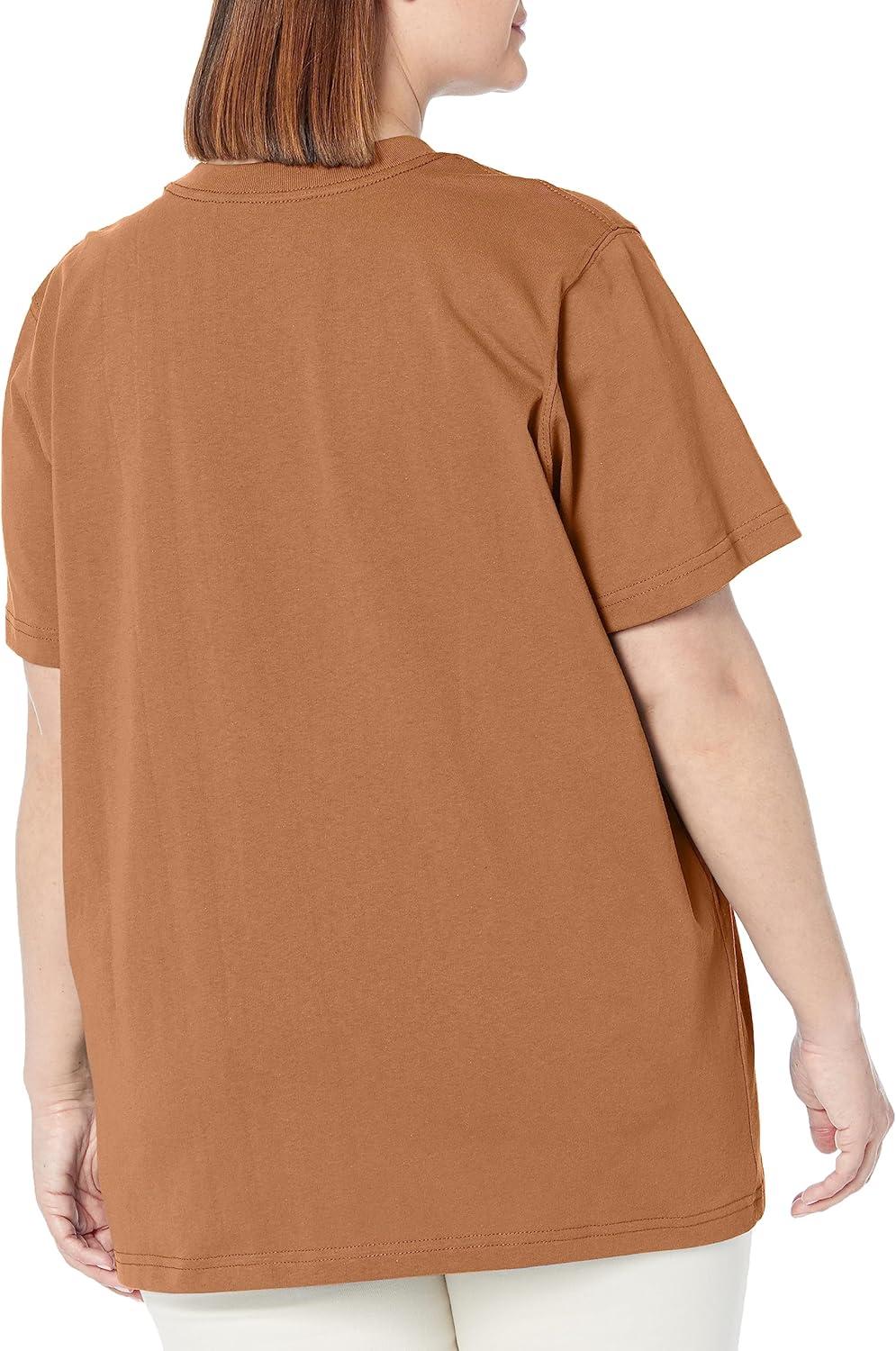image:imageDickies Womens Plus Short Sleeve Heavyweight TShirtBrown Duck