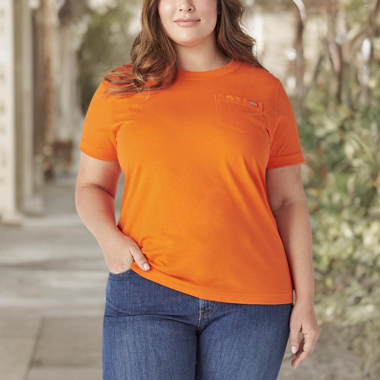 image:imageDickies Womens Plus Short Sleeve Heavyweight TShirtOrange