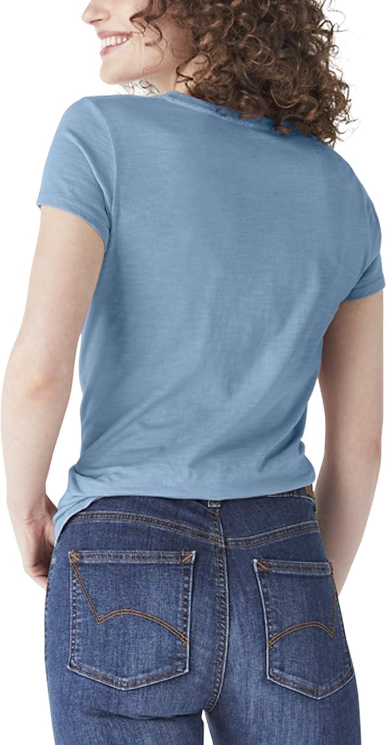 image:imageDickies Womens Womens Plus Short Sleeve VNeck TShirtDusty Blue