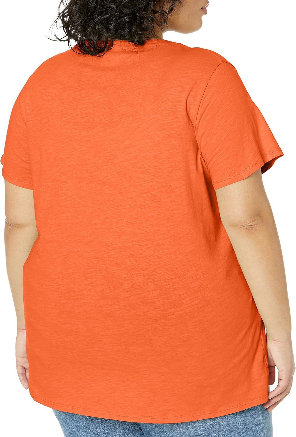 image:imageDickies Womens Womens Plus Short Sleeve VNeck TShirtScarlet Ibis