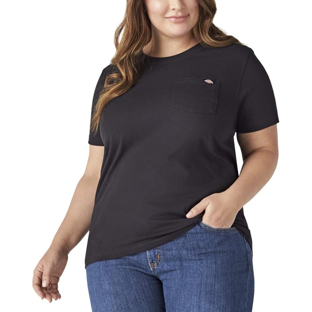 image:imageDickies Womens Plus Short Sleeve Heavyweight TShirtBlack