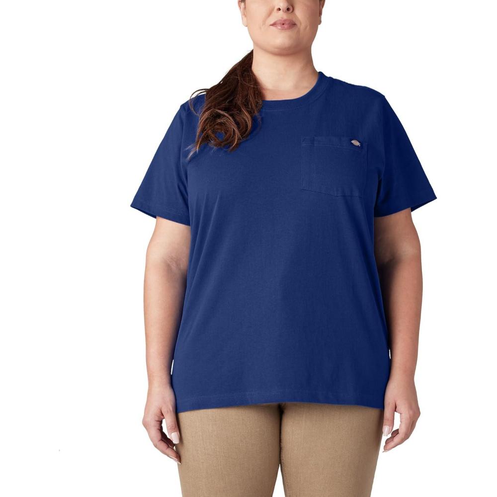 image:imageDickies Womens Plus Short Sleeve Heavyweight TShirtBlue