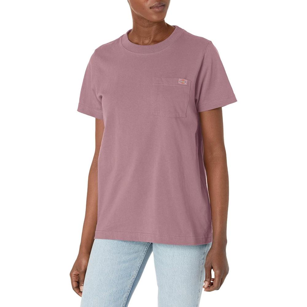 image:imageDickies Womens Short Sleeve Heavyweight Pocket TShirtLilac