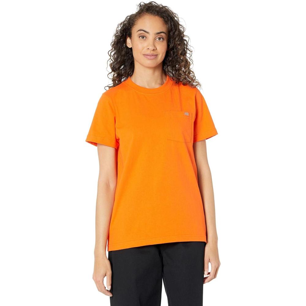 image:imageDickies Womens Short Sleeve Heavyweight Pocket TShirtOrange
