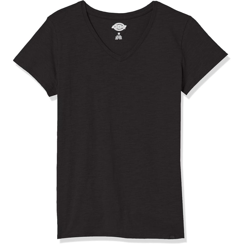image:imageDickies Womens Womens Plus Short Sleeve VNeck TShirtBlack