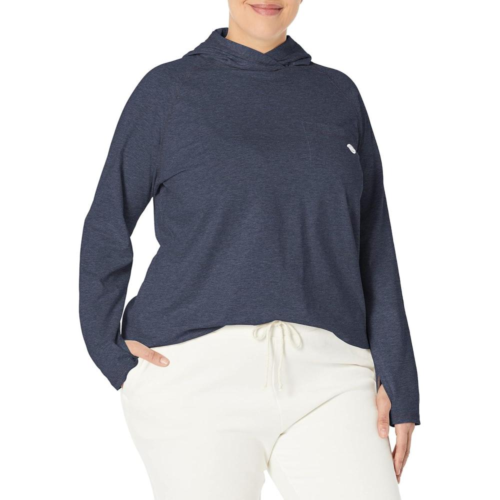image:imageDickies Womens Womens Plus Tempiq Performance Sun ShirtDark Navy Heather