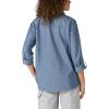 Dickies Womens Long Sleeve Roll-tab Work Shirt(Light Stonewashed)