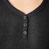 Dickies Women’s Long-Sleeve 3-Button Henley Shirt(Black)