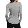 Dickies Women’s Long-Sleeve 3-Button Henley Shirt(Graphite Single Dye)