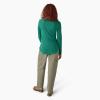 Dickies Women’s Long-Sleeve 3-Button Henley Shirt(Rain Forest)