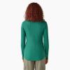 Dickies Women’s Long-Sleeve 3-Button Henley Shirt(Rain Forest)