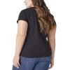 Dickies Womens Plus Short Sleeve Heavyweight T-Shirt(Black)
