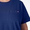 Dickies Womens Plus Short Sleeve Heavyweight T-Shirt(Blue)