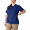 Dickies Womens Plus Short Sleeve Heavyweight T-Shirt(Blue)