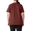 Dickies Womens Plus Short Sleeve Heavyweight T-Shirt(Brick)
