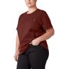 Dickies Womens Plus Short Sleeve Heavyweight T-Shirt(Brick)