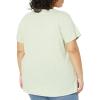 Dickies Womens Women’s Plus Short Sleeve V-Neck T-Shirt(Celadon Green)