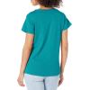 Dickies Womens Women’s Plus Short Sleeve V-Neck T-Shirt(Deep Lake)