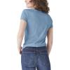 Dickies Womens Women’s Plus Short Sleeve V-Neck T-Shirt(Dusty Blue)
